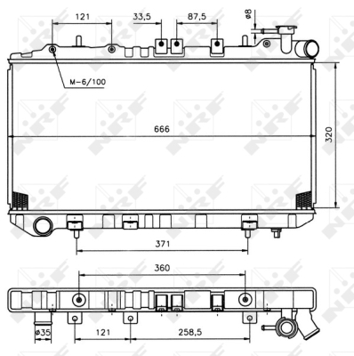 Радиатор, охлаждение двигателя WILMINK GROUP WG1722515 для NISSAN SUNNY