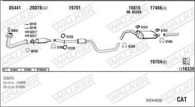 Изпускателна система WALKER VO44030