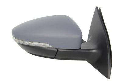 Zijspiegel Rechts (elektrisch, in reliëf, met verwarming, under-coated, elektrisch opklapbaar, met indicator) past: VW SCIROCCO III 05.08-11.17