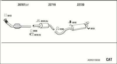 ABGASANLAGE WALKER ADK015656
