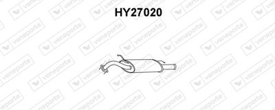 Глушитель выхлопных газов конечный VENEPORTE HY27020 для HYUNDAI LANTRA