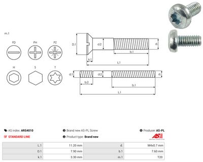 Komplet za popravak, alternator AS-PL ARS4010