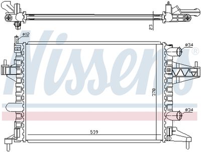 Radiator, engine cooling 63007