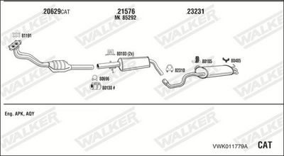 Изпускателна система WALKER VWK011779A