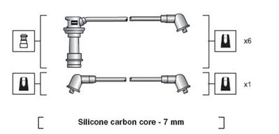 Комплект проводов зажигания MAGNETI MARELLI 941318111095 для TOYOTA SUPRA