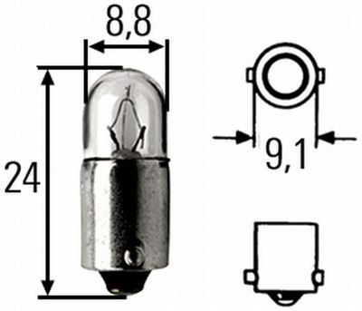 Лампа накаливания, oсвещение салона 8GP 002 068-241