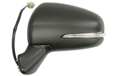 Zijspiegel Links (elektrisch, in reliëf, met verwarming, under-coated, met indicator) past: SUZUKI SX4 S-Cross 08.13-
