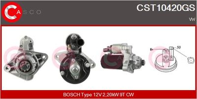Стартер CASCO CST10420GS для VW TOUAREG