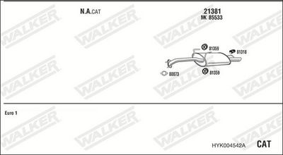 ABGASANLAGE WALKER HYK004542A