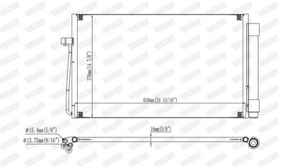 KONDENSATOR KLIMAANLAGE WALKER WCD00161 6
