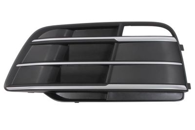 Voorbumper afdekking Voor Links (met parkeersensor gaten, plastic, grijs/zwart glanzend, S-LINE) past: AUDI Q5 FYT 11.20-12.24