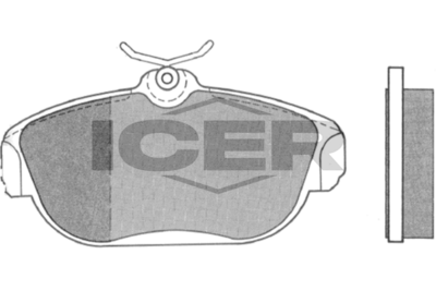 комплект спирачно феродо, дискови спирачки ICER 180889