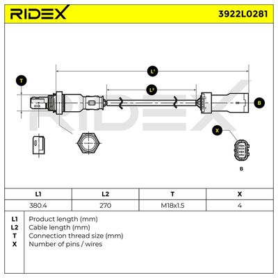 ламбда-сонда RIDEX 3922L0281