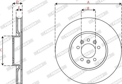 BREMSSCHEIBE FERODO DDF2817C1 2