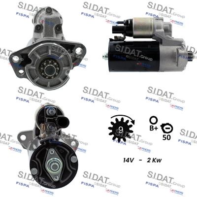 Стартер SIDAT S12BH0252 для VW TOUAREG