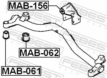 RULMENT DIFERENTIAL FEBEST MAB156 1