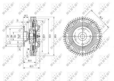 CUPLA VENTILATOR RADIATOR NRF 49571 4
