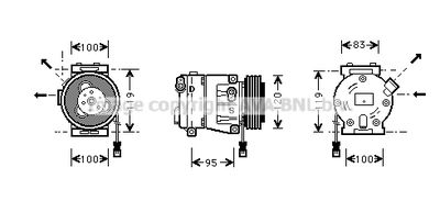 AVA-QUALITY-COOLING FTK050 Компресор кондиціонера для FIAT (Фиат)
