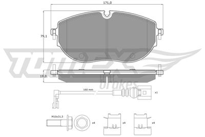 Bremsbelagsatz, Scheibenbremse