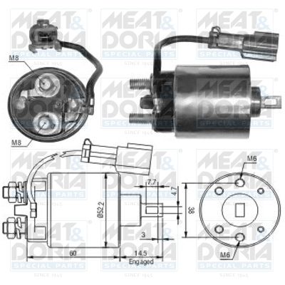 Тяговое реле, стартер MEAT & DORIA 46091 для NISSAN MAXIMA