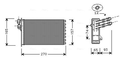 AVA QUALITY COOLING Kachelradiateur, interieurverwarming (VN6173)