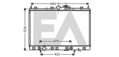 EACLIMA 31R51096 Радиатор охлаждения двигателя EACLIMA для MITSUBISHI SPACE