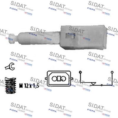 Выключатель фонаря сигнала торможения SIDAT 5.140027 для AUDI A4