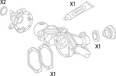 CORTECO Dichtungssatz, Differential