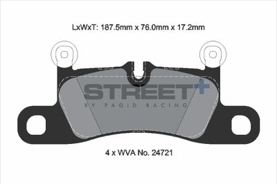 Sada brzdových doštičiek, kotúčová brzda PAGID RACING T8091SP2001