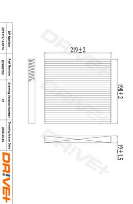 Filter, kupéventilation DRIVE+ DP1110.12.0174
