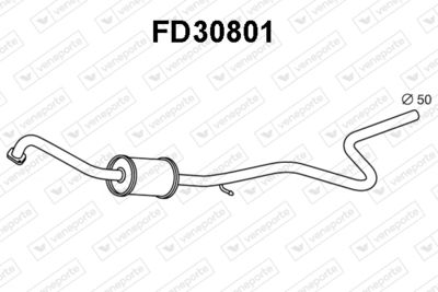 Средний глушитель выхлопных газов VENEPORTE FD30801 для FORD FUSION