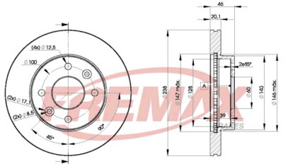 FREMAX BD-9109 Тормозные диски  для FORD SCORPIO (Форд Скорпио)