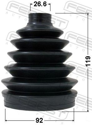 Bellow, drive shaft 0417P-V75