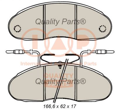 Комплект тормозных колодок, дисковый тормоз IAP QUALITY PARTS 704-13060 для RENAULT 30