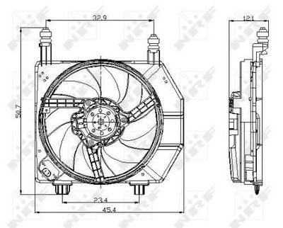 VENTILATOR RADIATOR NRF 47077 1