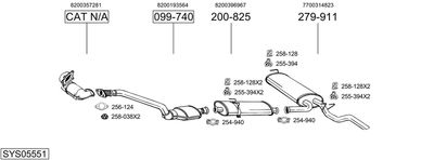 Układ wydechowy BOSAL SYS05551