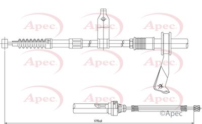Cable Pull, parking brake APEC CAB1419