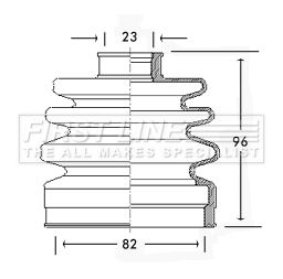 Bellow, drive shaft FIRST LINE FCB2184