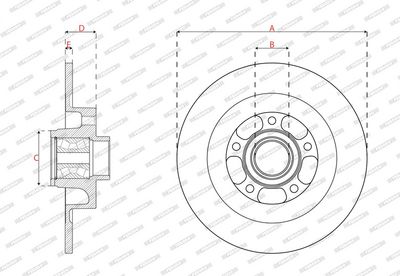 BREMSSCHEIBE FERODO DDF2857C1 2