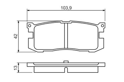 Brake Pad Set, disc brake 0 986 461 138