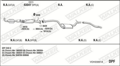 SISTEM DE ESAPAMENT WALKER VOH20891A