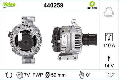 Генератор VALEO 440259 для FORD TRANSIT