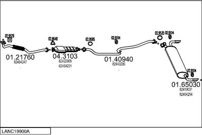 SISTEM DE ESAPAMENT MTS LANC19900A002673