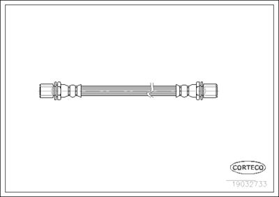 CORTECO 19032733 Тормозной шланг  для TOYOTA CELICA (Тойота Келика)