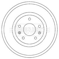 Тормозной барабан BORG & BECK BBR7211 для LAND ROVER FREELANDER