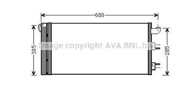 Конденсатор, кондиционер AVA QUALITY COOLING FTA5406D для FIAT PANDA