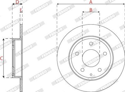 BREMSSCHEIBE FERODO DDF2533C 2