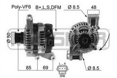 Генератор WILMINK GROUP WG2011914 для VOLVO C30