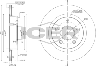 спирачен диск ICER 78BD3964-2