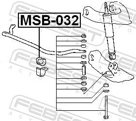 BUCSA BARA STABILIZATOARE FEBEST MSB032 1